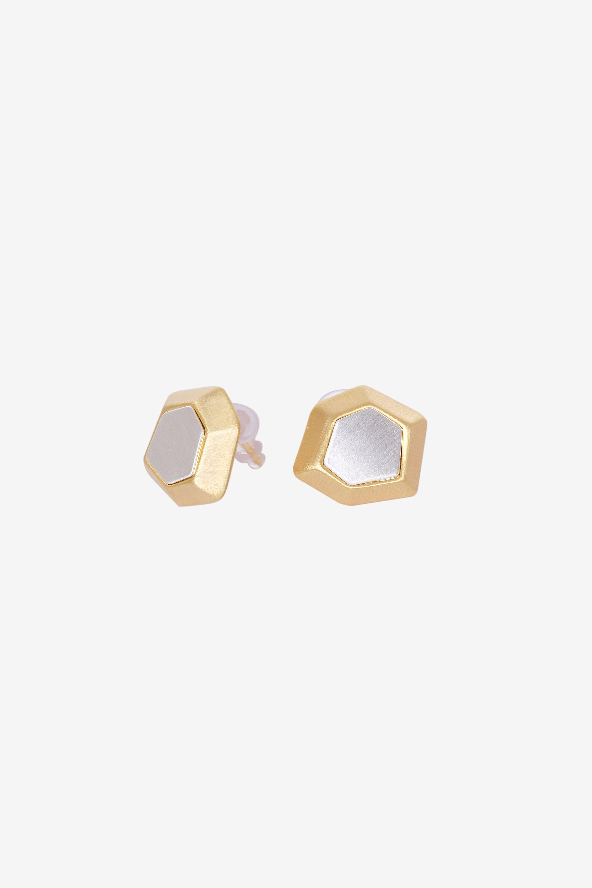 Dual Hexagon Earrings, , image 2